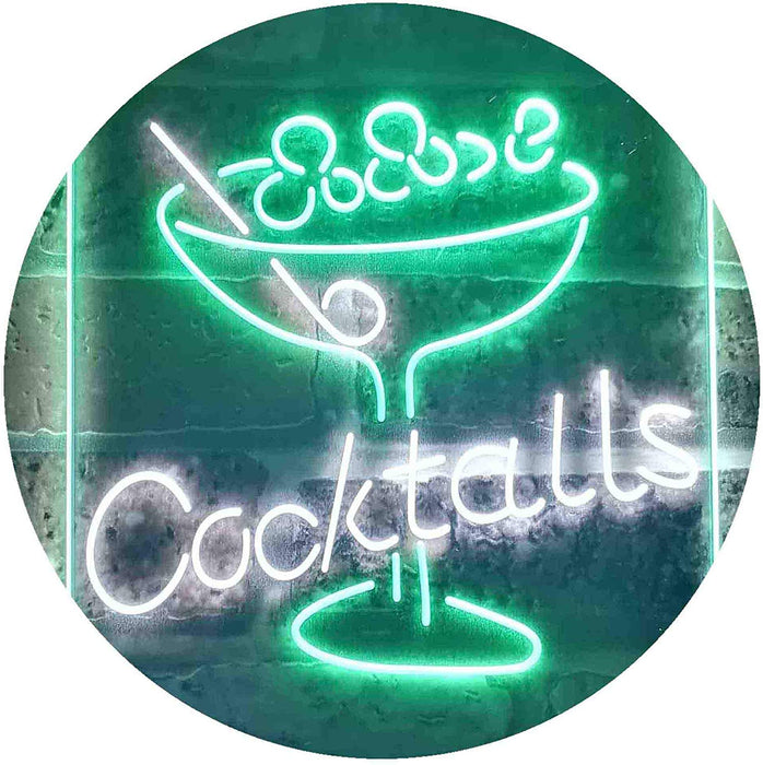 Cocktails Bar Glass LED Light Sign - Way Up Gifts