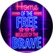 USA Home of The Free Because of The Brave LED Light Sign - Way Up Gifts