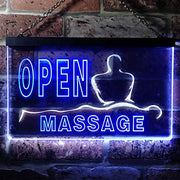 Open Massage LED Light Sign - LED Gift Works