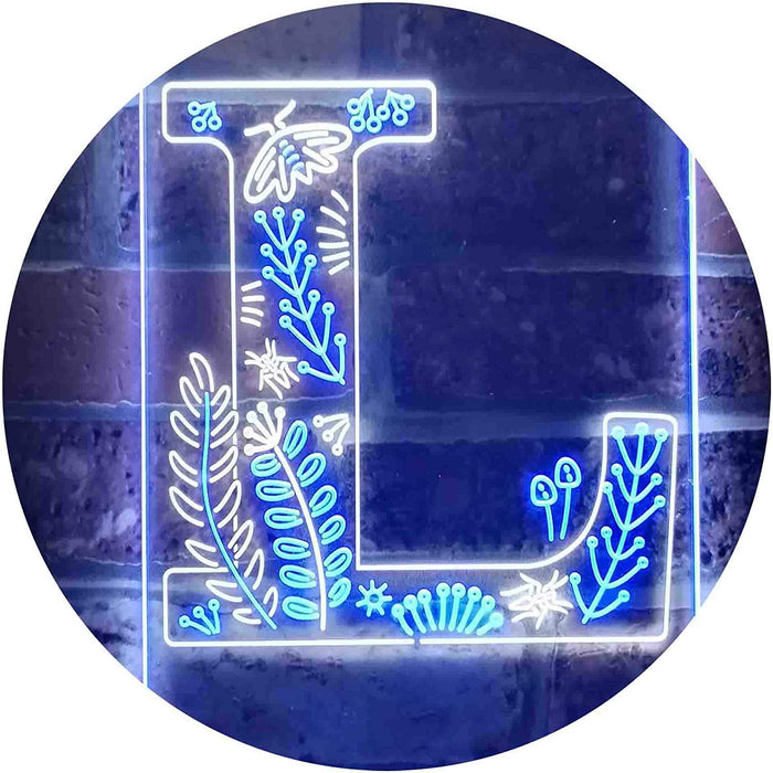 Family Name Letter L Monogram Initial LED Light Sign - Way Up Gifts