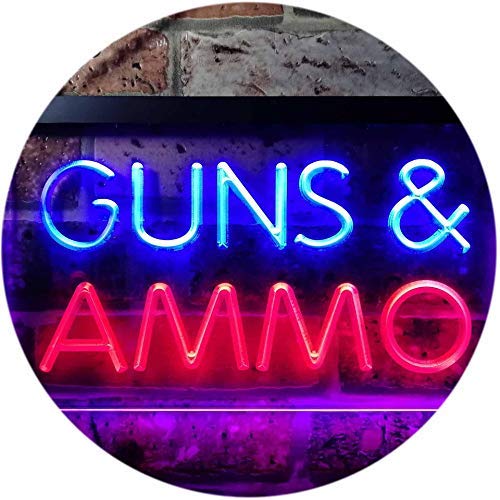 Guns Ammo LED Light Sign - LED Gift Works