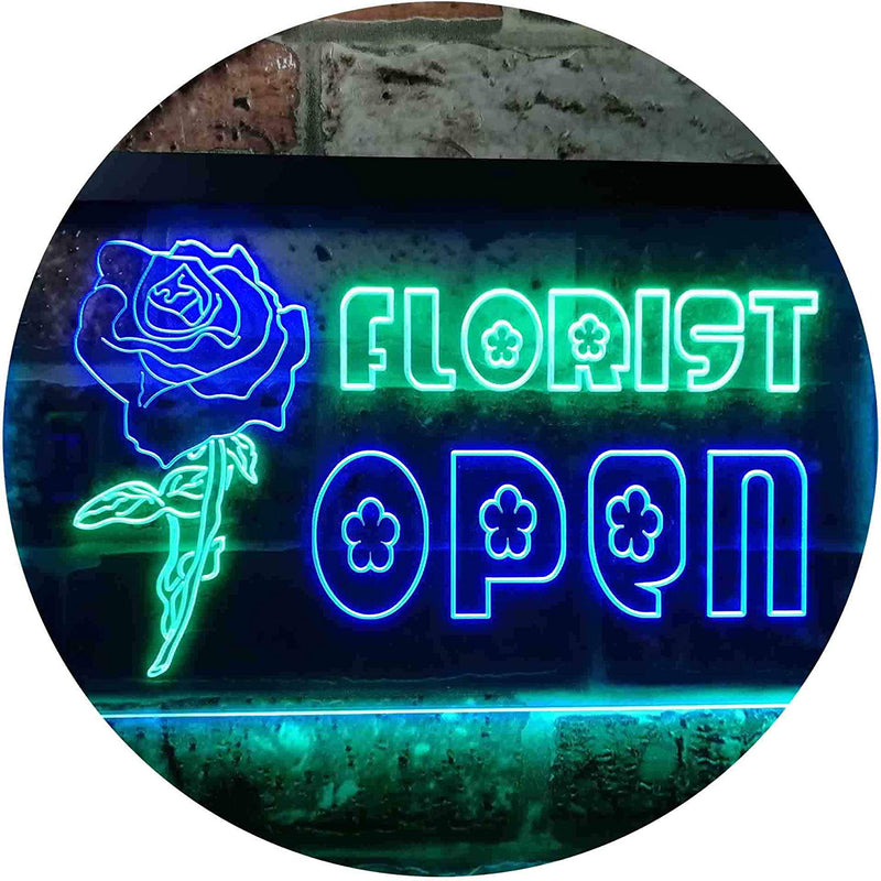 Flower Shop Florist Open LED Light Sign - LED Gift Works