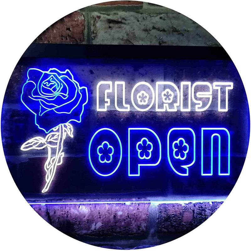 Flower Shop Florist Open LED Light Sign - LED Gift Works