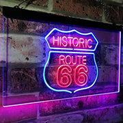 Historic Route 66 LED Light Sign - LED Gift Works
