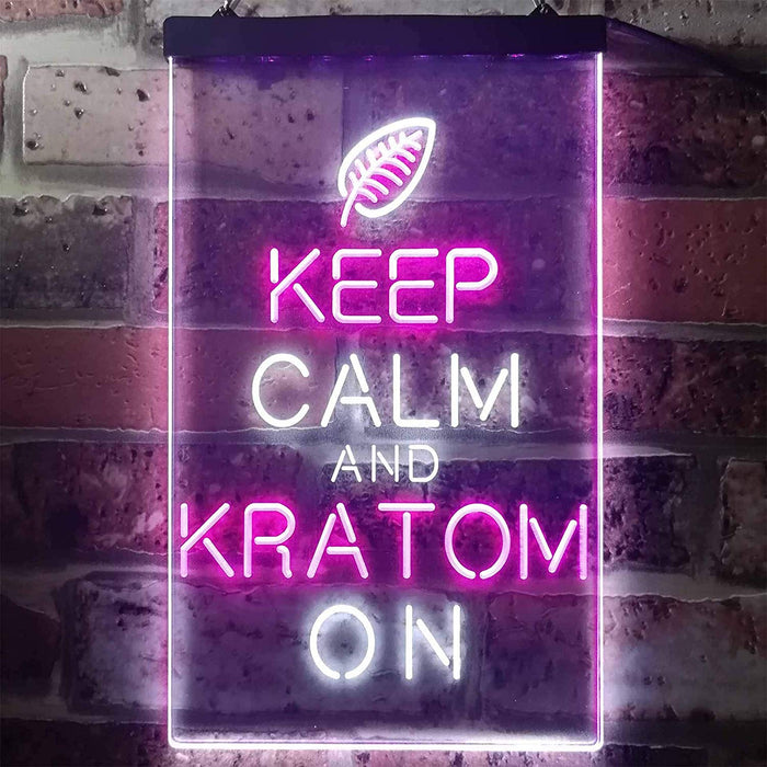 Keep Calm Kratom On LED Light Sign - Way Up Gifts