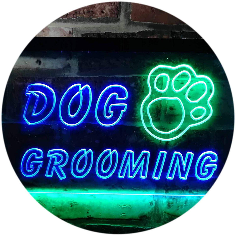Paw Print Dog Grooming LED Light Sign - LED Gift Works
