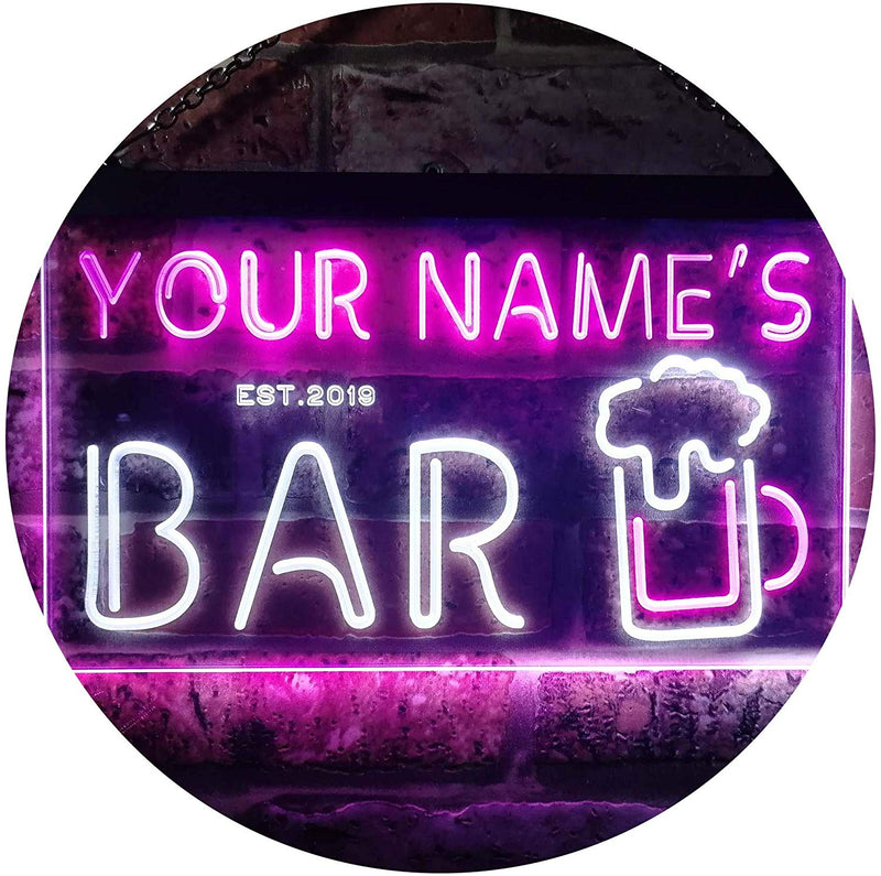 Personalized Beer Mug Bar LED Light Sign - LED Gift Works