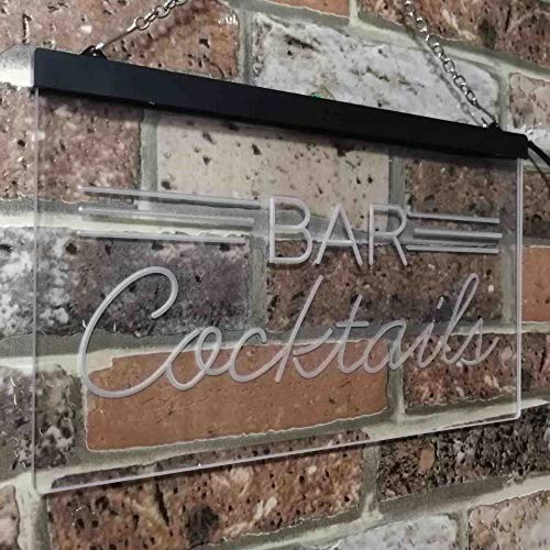 Bar Cocktails LED Light Sign - LED Gift Works