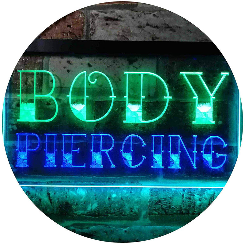 Body Piercing LED Light Sign - LED Gift Works