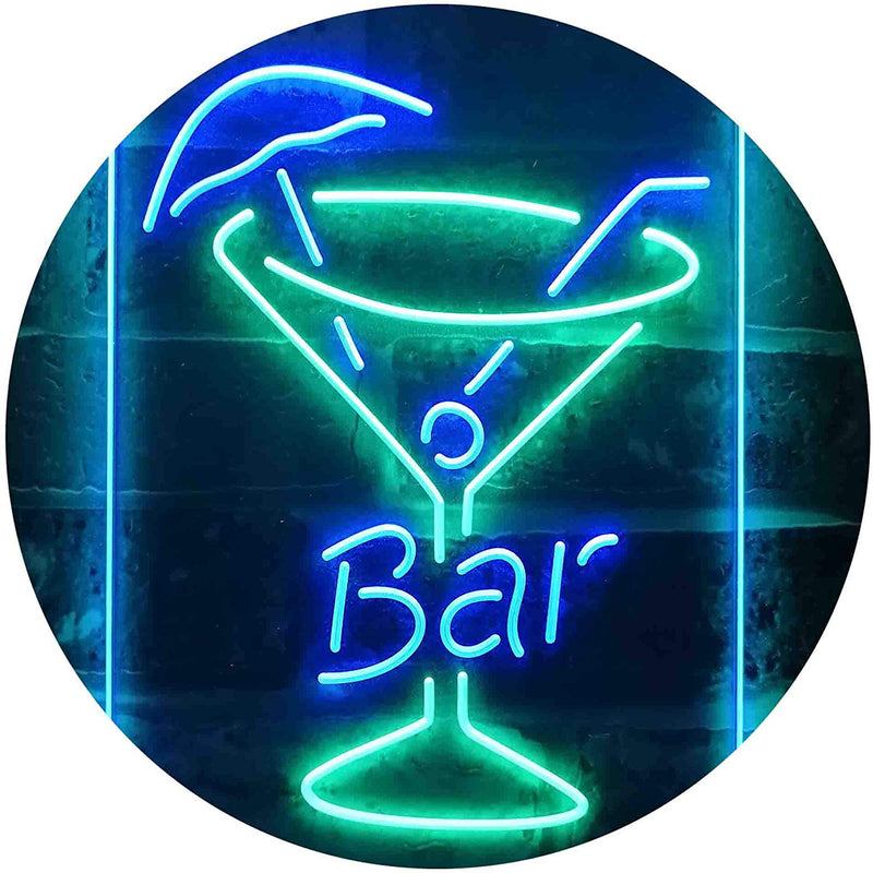 Cocktail Glass Bar LED Light Sign - LED Gift Works