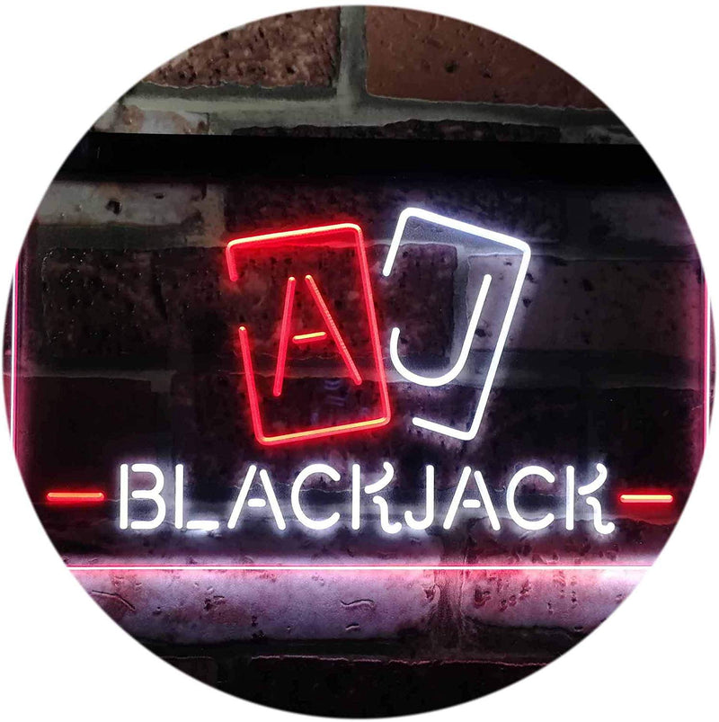 Poker Blackjack LED Light Sign - LED Gift Works