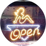 Sexy Girl Open LED Light Sign - LED Gift Works
