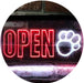 Open Paw Print Dog Grooming LED Light Sign - Way Up Gifts