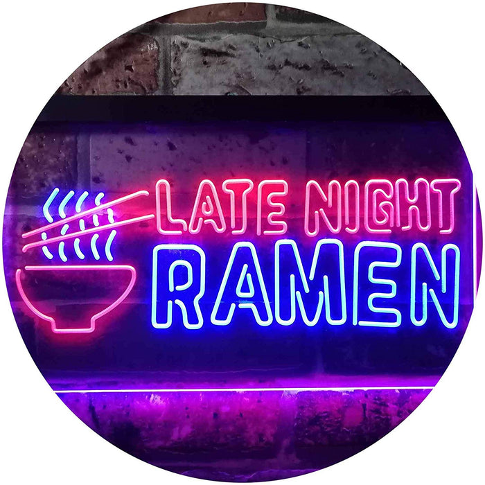 Japanese Food Late Night Ramen LED Light Sign - Way Up Gifts