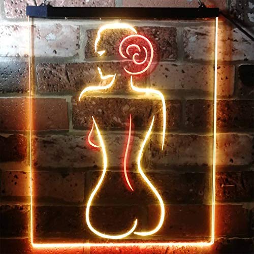Lady Back Sexy Woman Man Cave LED Light Sign - Way Up Gifts