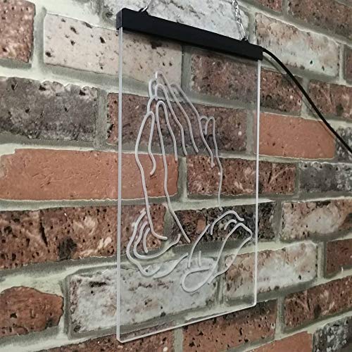 Religious Hands Praying LED Light Sign - Way Up Gifts