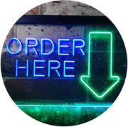 Arrow Order Here LED Light Sign - LED Gift Works
