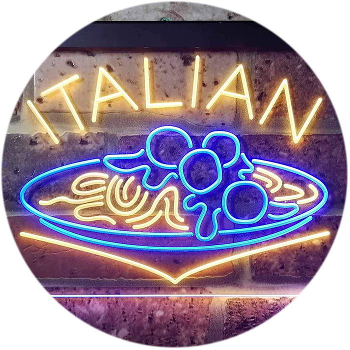 Spaghetti Meatballs Restaurant Italian Food LED Light Sign - Way Up Gifts
