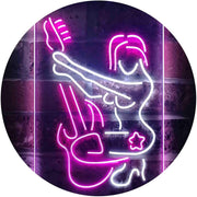 Sexy Girl Playing Guitar Music LED Light Sign - LED Gift Works