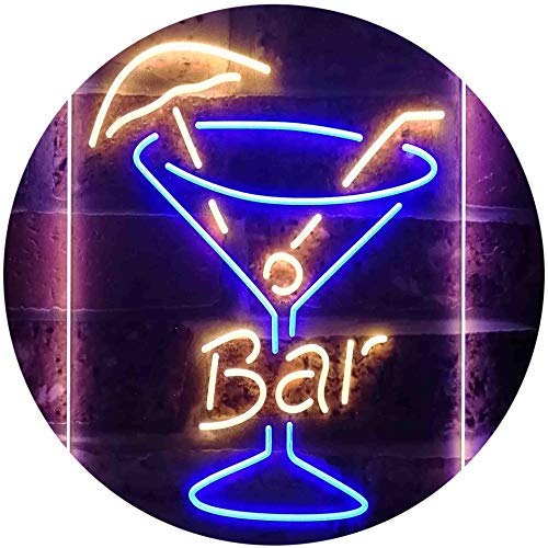 Cocktail Glass Bar LED Light Sign - LED Gift Works
