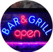 Bar & Grill Restaurant Open LED Light Sign - Way Up Gifts