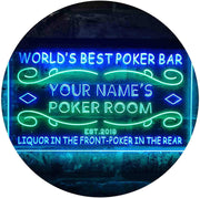 Personalized Poker Room Bar LED Light Sign - LED Gift Works