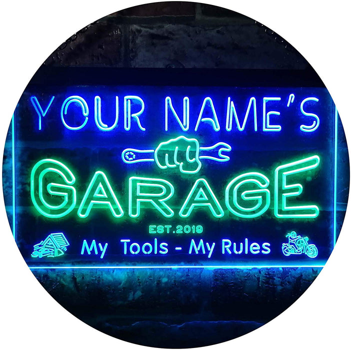 Personalized Home Garage Tools Handyman LED Light Sign - Way Up Gifts