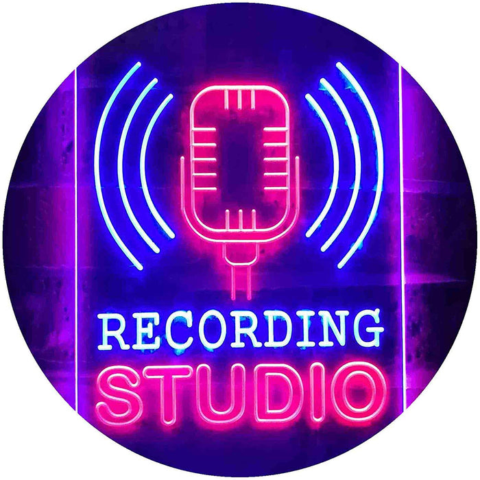 Microphone Recording Studio LED Light Sign - Way Up Gifts