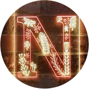Family Name Letter N Monogram Initial LED Light Sign - LED Gift Works