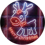 Merry Christmas Reindeer LED Light Sign - LED Gift Works