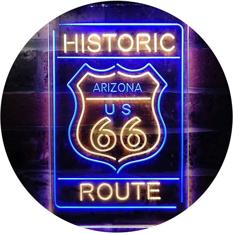 Arizona Historic Route US 66 LED Light Sign - LED Gift Works