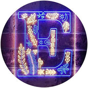 Family Name Letter E Monogram Initial LED Light Sign - LED Gift Works