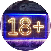 Adults Only 18+ LED Light Sign - LED Gift Works