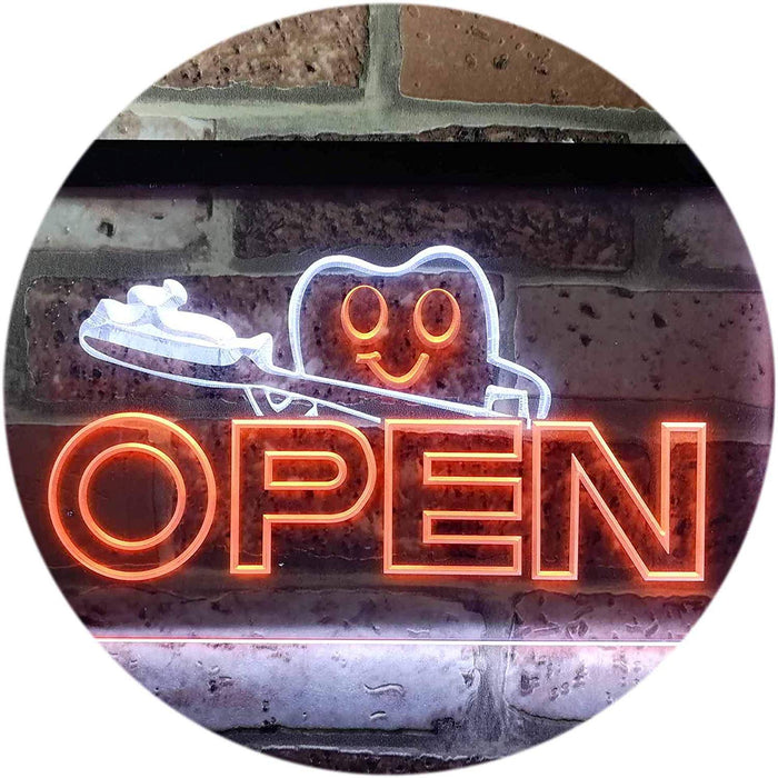 Open Toothbrush Dentist LED Light Sign - Way Up Gifts