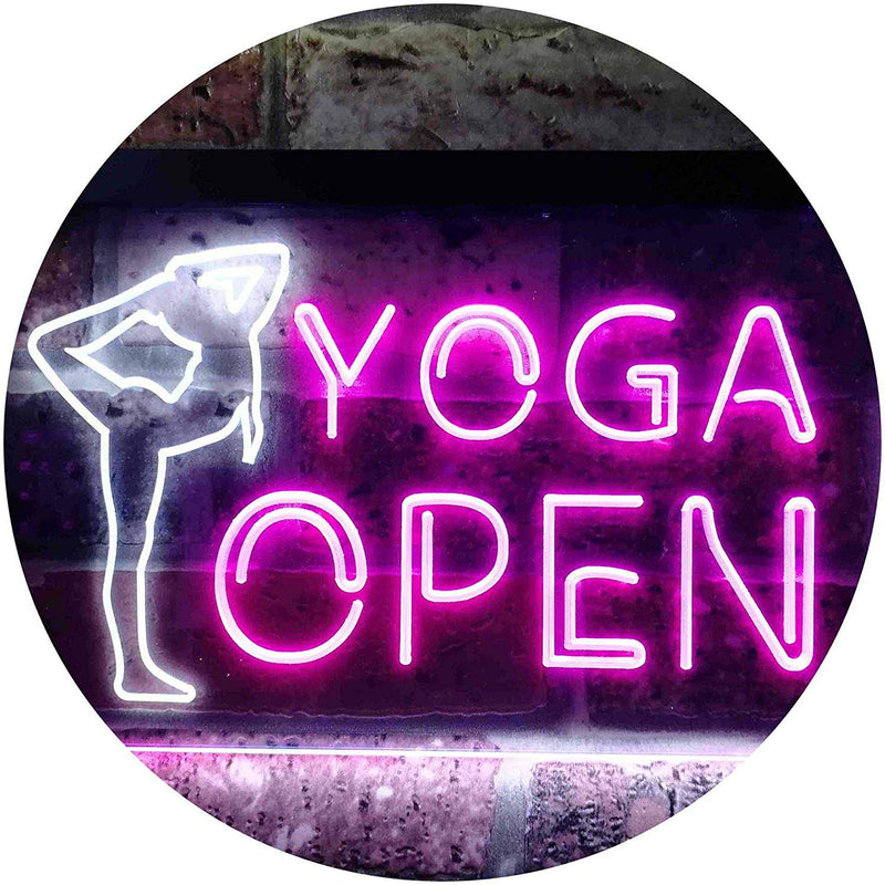 Open Yoga LED Light Sign - LED Gift Works