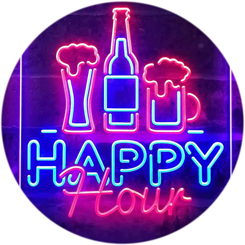 Happy Hour LED Light Sign - LED Gift Works