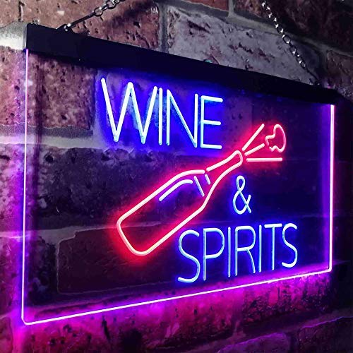Wine and Spirits LED Light Sign - Way Up Gifts