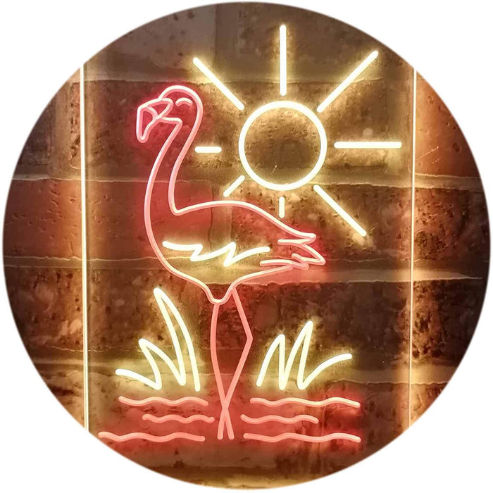 Tropical Decor Flamingo Sun LED Light Sign - Way Up Gifts