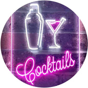 Cocktail Shaker Drinks Cocktails LED Light Sign - LED Gift Works