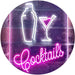 Cocktail Shaker Drinks Cocktails LED Light Sign - Way Up Gifts