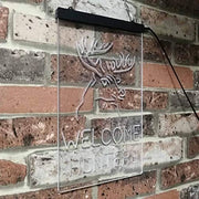 Hunting Store Cabin Decor Welcome Hunters LED Light Sign - LED Gift Works