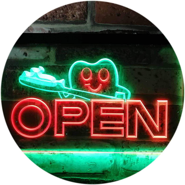 Open Toothbrush Dentist LED Light Sign - Way Up Gifts