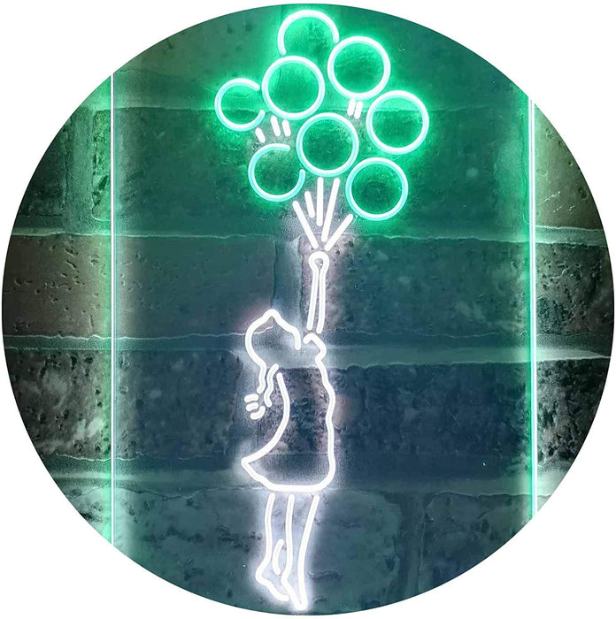 Balloon Girl Kids Room Decor LED Light Sign - Way Up Gifts