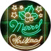 Merry Christmas Holly Leaves Star LED Light Sign - Way Up Gifts