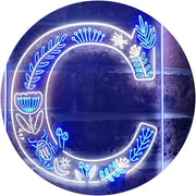 Family Name Letter C Monogram Initial LED Light Sign - LED Gift Works