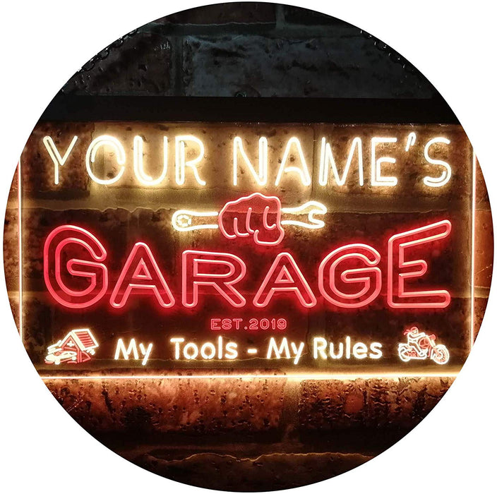 Personalized Home Garage Tools Handyman LED Light Sign - Way Up Gifts