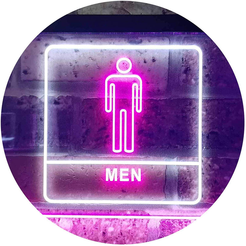 Men Bathroom Restroom LED Light Sign - LED Gift Works