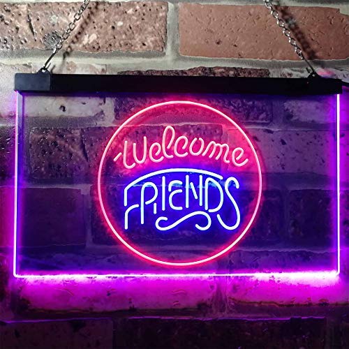Welcome Friends LED Light Sign - LED Gift Works