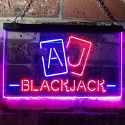 Poker Blackjack LED Light Sign - LED Gift Works