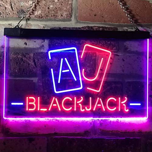 Poker Blackjack LED Light Sign - LED Gift Works